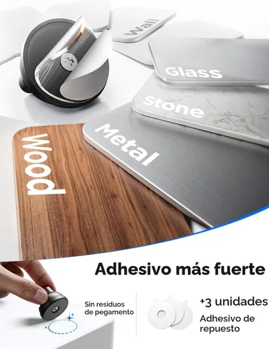 Vista 7 de LISEN - Paquete de 6 soportes giratorios para cables para mesita de noche, clips magnéticos giratorios de 360°, organizador de cable adhesivo fuerte