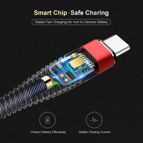 Vista 6 de Cable USB-C a tipo C rosa de 6 pies de largo, cable de carga rápida PD compatible con Samsung Galaxy S21 S22 S23 Ultra Plus Z Fold Z Flip