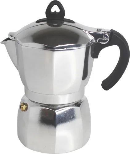 Vista 17 de IMUSA USA B120-43V, Cafetera de expreso de aluminio para estufa de 6 tazas, plateada Ideal para preparar café expreso