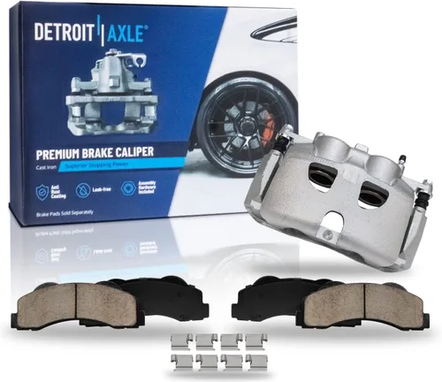 Vista 96 de Detroit Axle - Pastillas de freno de cerámica delanteras Reemplazo de pinza de freno derecha para Dodge Ram 1500 Dakota, Ram 1500 Classic - Juego