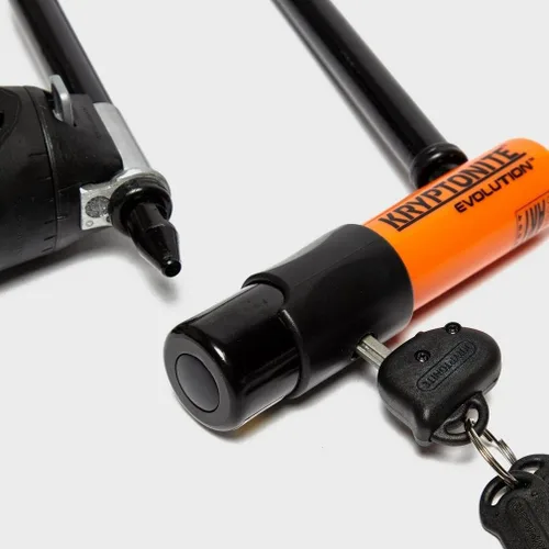 Vista 4 de Kryptonite Evolution Mini-7 - Cerradura en U para bicicleta con cable de doble bucle KryptoFlex de 4 pies