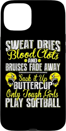Vista 9 de iPhone 16 Only Tough Girls Play Softball - Funda resistente para jugador de sóftbol
