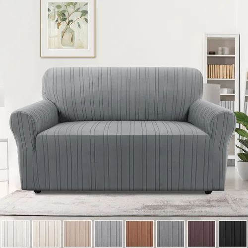 Vista 46 de H.VERSAILTEX Fundas de Loveseat de Alta Elasticidad, Funda de Sofá de 1 Pieza Antideslizante con Parte Inferior Elástica, Fundas de Sofá Gruesas