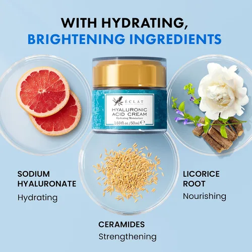 Vista 6 de Eclat Skincare Set de crema de noche de retinol + crema de ácido hialurónico - Crema hidratante de retinol con ácido hialurónico + crema hidratante