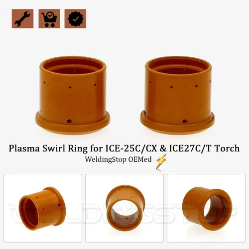 Vista 2 de WeldingStop 202809 Anillo de remolino para Miller Spectrum 375 X-treme cortador de plasma ICE-25C ICE-27C antorcha PKG-2