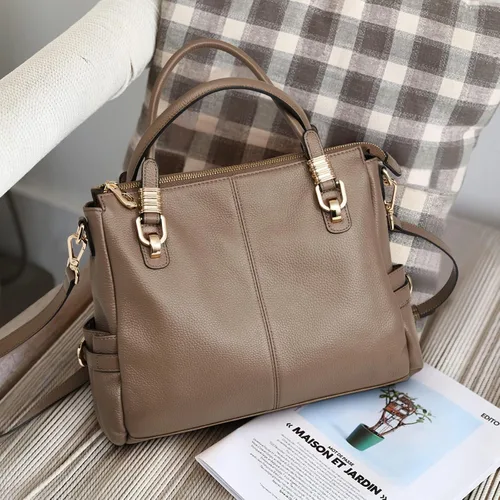 Vista 33 de Kattee Cartera bandolera estilo urbano de cuero para mujer