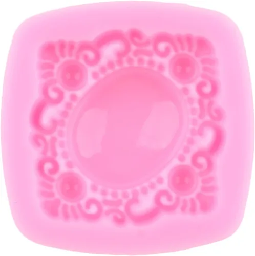 Vista 4 de Broche de diamante moldes de silicona, broche de joyas, molde de fondant, molde de chocolate para decoración de pasteles, decoración de cupcakes