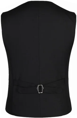 Vista 2 de Chaleco de traje steampunk para hombre, chaleco gótico victoriano de doble botonadura