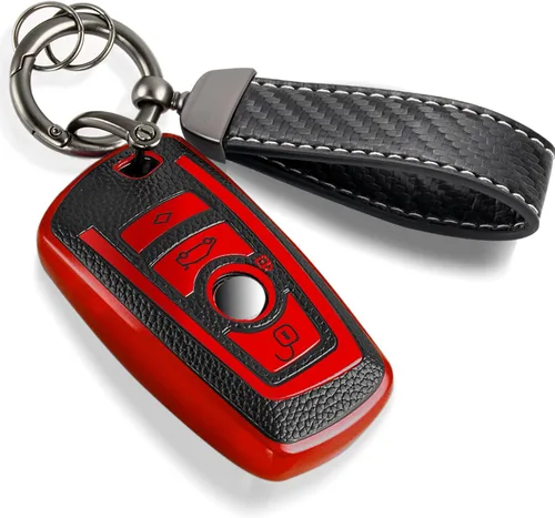 Vista 50 de Funda para Llavero Mercedes con Llavero de Cuerda Trenzada de Metal, Funda de Llave Suave Mejorada para Carcasa de Llavero Remoto Inteligente Sin