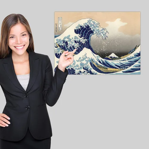Vista 7 de Katsushika Hokusai - Noche estrellada por Vincent Van Gogh y la gran ola de Kanagawa por Katsushika Hokusai - Póster impreso