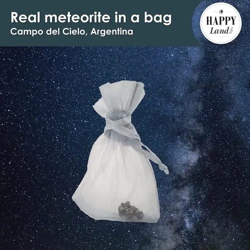 Vista 4 de happylandgifts® Estrella fugaz para él y ella con certificado personalizado Meteorito de hierro para entusiastas del espacio y la NASA 6º
