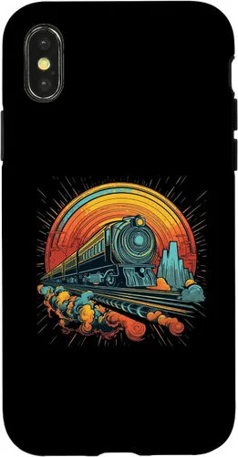 Vista 5 de Funda para iPhone 16 Train Locomotora y modelo de trenes de ferrocarril