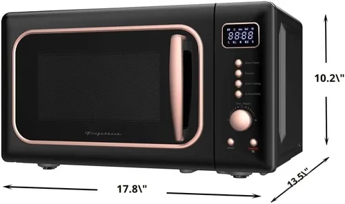 Vista 4 de FRIGIDAIRE EMW788RETRO - Microondas retro de 0.7 pies cúbicos, oro rosa
