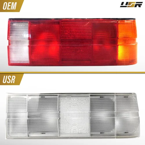 Vista 5 de USR Pre Face 84-86 E30 EURO OE Style Lente Clara Esmerilada Luz Trasera Set de Lámpara Trasera (Izquierda + Derecha) Compatible con 1984-1986 BMW