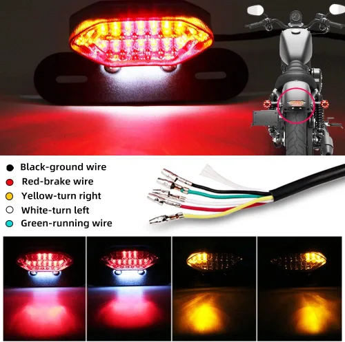 Vista 6 de DREAMIZER Juego de luces de remolque cuadrado impermeable, lámpara de luz LED ABS roja de freno, parada, cola, marcha y licencia compatible