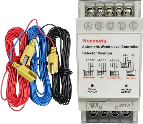 Vista 9 de Controlador automático de nivel de agua, sensor de nivel de líquido, relé automático de interruptor de flotador de bomba de 12 V, control de bomba