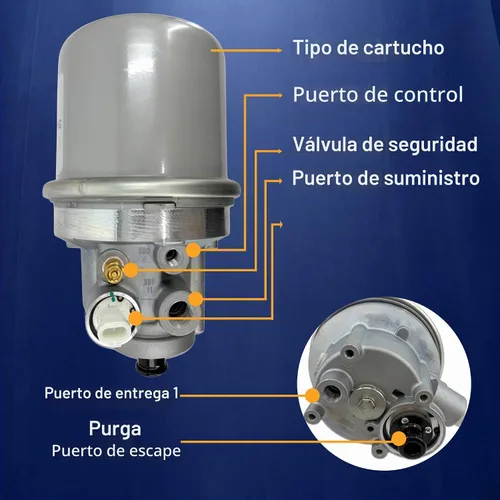 Vista 2 de Equipo del secador de aire del esfuerzo de torsión 065612 AD-IP para los sistemas del secador de aire del estilo de Bendix