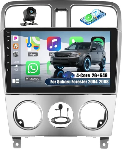 Vista 10 de UNITOPSCI 4-Core+64G para Subaru Forester 2004 2005 2006 2007 2008 Android Car Stereo Radio Wireless CarPlay Android Auto GPS, 9 pulgadas pantalla