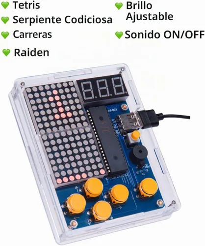Vista 3 de Kit de proyecto de soldadura de juego retro DIY, kit de soldadura