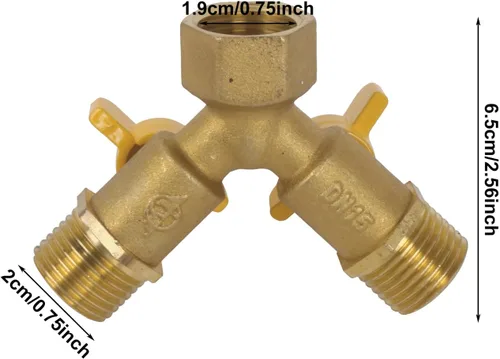 Vista 5 de 1/2" válvula de bola masculina Y de BSPP, válvula de gas de un solo puerto de la manija de acero 601