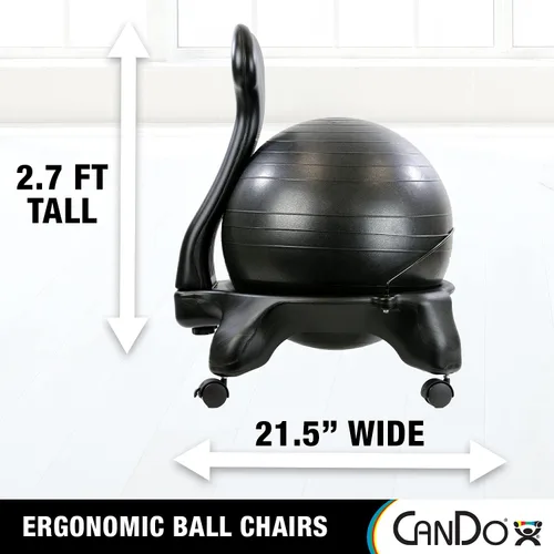 Vista 2 de CanDo Silla de bola móvil de plástico para adultos