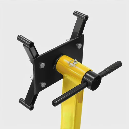 Vista 7 de YELLOW JACKET Soporte de motor, soporte de motor giratorio de 360 grados con brazos ajustables, ruedas giratorias, polipasto de reparación de motor