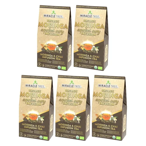 Vista 26 de Miracle Tree 's Energizing Moringa Infusion - Chai Mezcla súper cafeína Alternativa de café saludable, perfecta para concentrarse Certificado