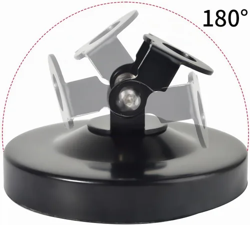 Vista 5 de TWAYRDIO Ángulo ajustable 180 ° antena de radio montaje magnético 10CM/4 pulgadas base para coche transceptor móvil