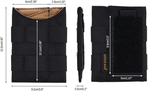 Vista 2 de VIPERADE VE9 EDC - Bolsa organizadora de bolsillo para herramientas, funda multiherramienta con área de parche para bricolaje, bolsa de bolsillo EDC