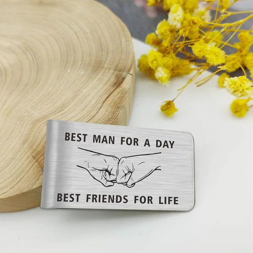 Vista 4 de Emideary Money Clip for Men, Stainless Steel Front Pocket Wallet