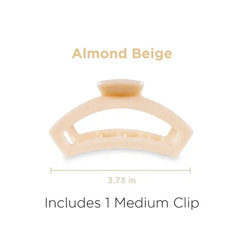Vista 2 de TELETIES - Pinza para cabello media abierta - Para cabello de fino a medianamente grueso - Agarre fuerte, dientes flexibles, diseño de recorte