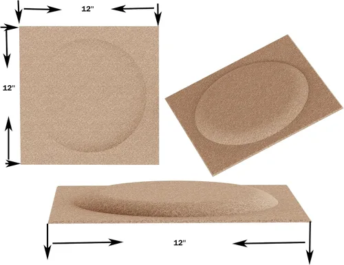 Vista 6 de Paneles acústicos 3D de pared, paquete de 12 paneles acústicos de arte circular de 12 x 12 pulgadas para decoración de pared interior, paneles