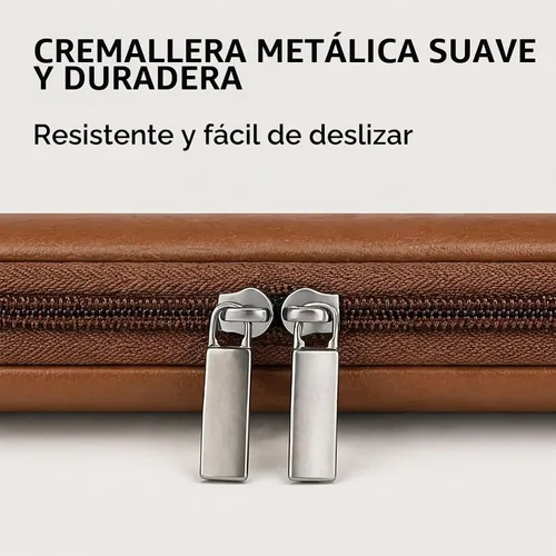 Vista 5 de RAINYEAR - Funda protectora de piel sintética suave para laptop de 15.6 Marrón
