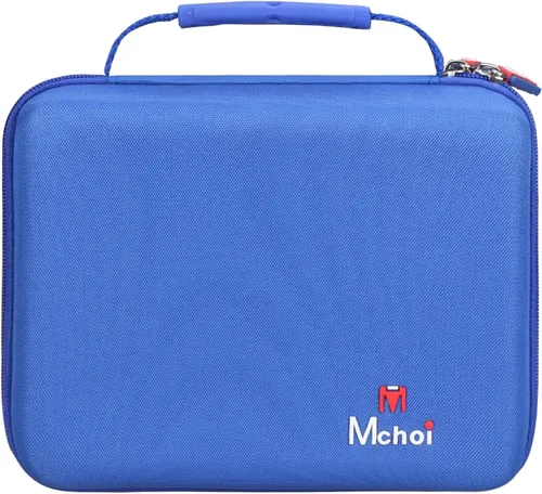 Vista 4 de Mchoi Funda de transporte a prueba de golpes para Hot Wheels 20 coches, solo funda (todo azul)