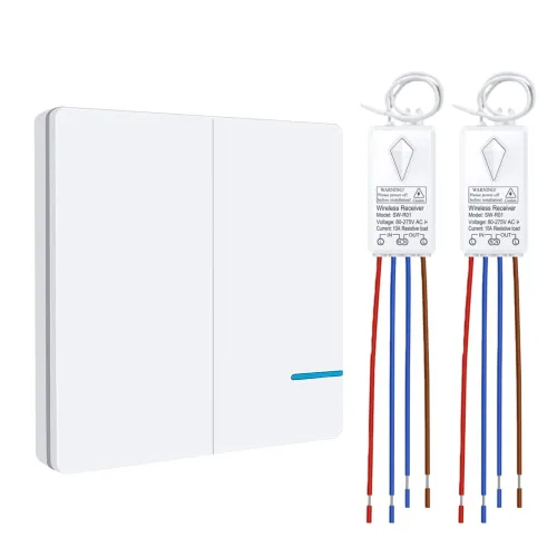 Vista 10 de Thinkbee Kit de interruptor de luz inalámbrico, interruptor de pared remoto