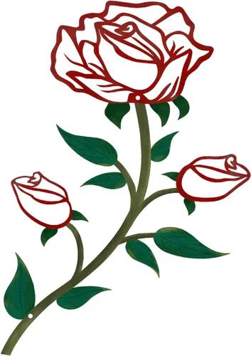 Vista 10 de ESTART Decoración de pared de rosas de metal negro para baño, 15 pulgadas de alto, bonito arte de pared floral de metal para el día de San Valentín