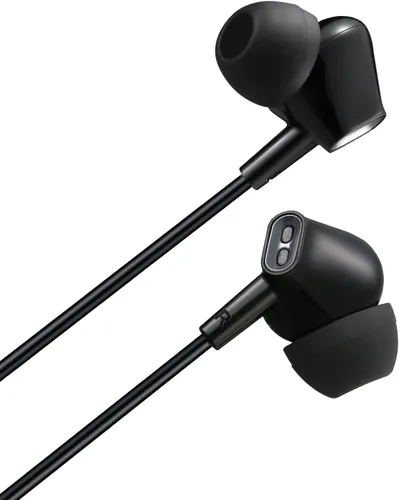 Vista 8 de Aylaa Auriculares con cable para la escuela con micrófono, aislamiento de ruido, auriculares estéreo de graves intrauditivos, para teléfonos Negro