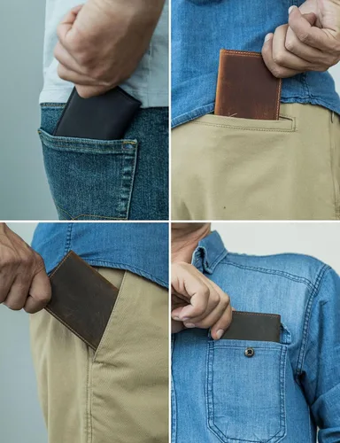 Vista 24 de Handcrafted Genuine Leather Wallets, Minimalist Cardholders, and Passport Covers, Handmade Gift