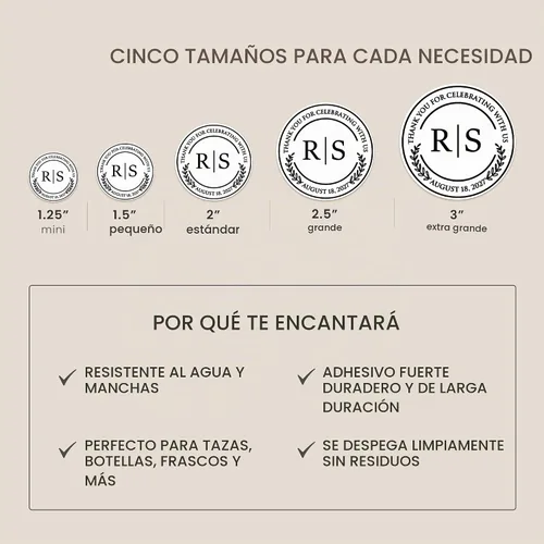 Vista 4 de Pegatinas de boda personalizadas para regalos Sellos de sobres Etiquetas de invitación