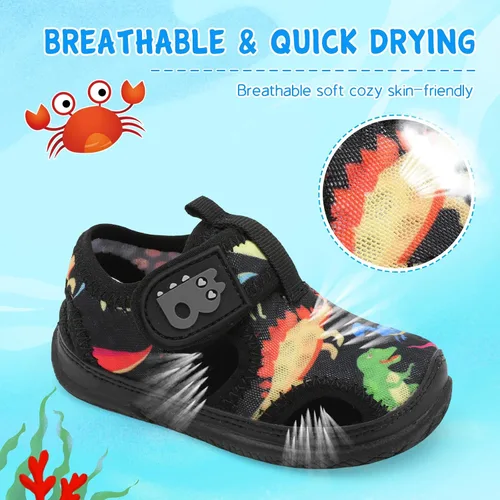 Vista 2 de Besroad Qucik Dry Sport - Sandalias de agua para niños y niñas, antideslizantes, calcetines acuáticos, zapatos de natación