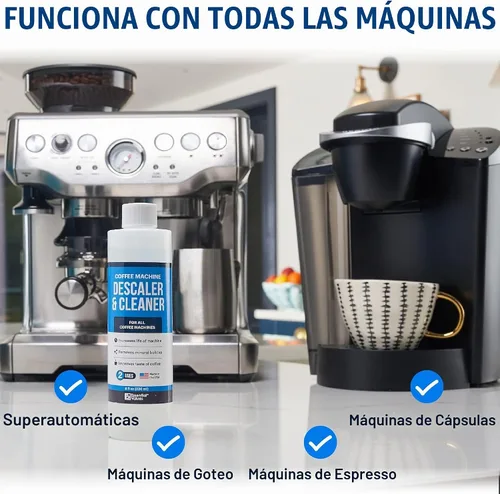 Vista 4 de Essential Values Solución Descalcificadora (8 fl oz / 236 ml) – Limpiador de Cafetera para Nespresso, Keurig, Breville y Más – Funciona en Todas