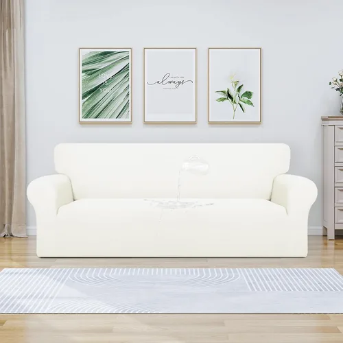 Vista 2 de PureFit 100% Fundas de sofá impermeables dobles para sofás y sillones - Fundas de sofá elásticas antideslizantes de forro polar lavables, protector