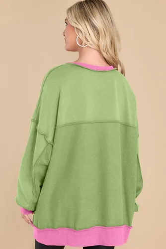 Vista 70 de AlvaQ - Sudadera de gran tamaño para mujer, informal, de manga larga, con botones y cuello Henley, tipo túnica