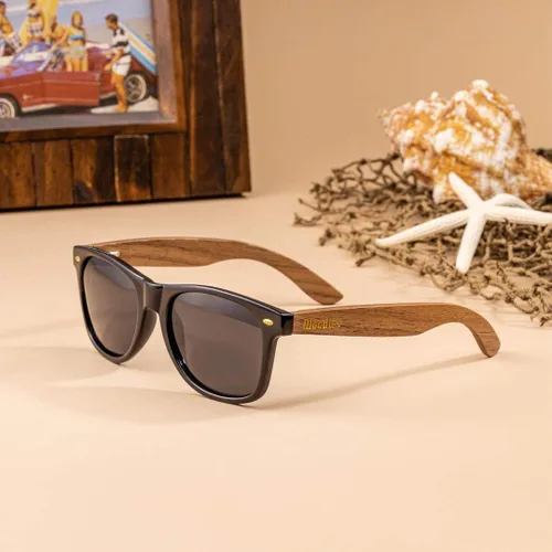 Vista 2 de WOODIES Wayfarer gafas de sol de madera con lentes polarizados