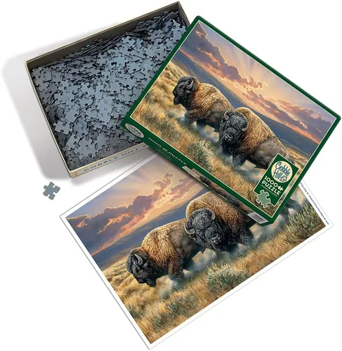 Vista 2 de Cobble Hill - Rompecabezas de 1000 piezas, Dusty Plains, póster de muestra incluido