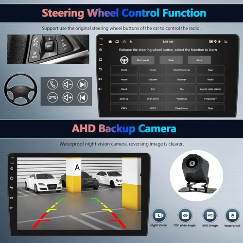 Vista 6 de 4G+64G Android Radio de coche estéreo para Hyundai Elantra 2011 2012 2013 con CarPlay inalámbrico Android Auto, pantalla táctil HD de 9 pulgadas