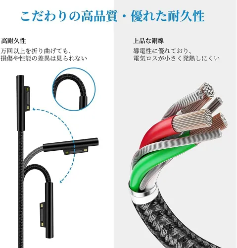 Vista 3 de Surface Connect to USB-C Cable de carga PD 15V/3A compatible con Microsoft Surface Pro 3/4/5/6/7, Surface Laptop 3/2/1, Surface Go, Surface