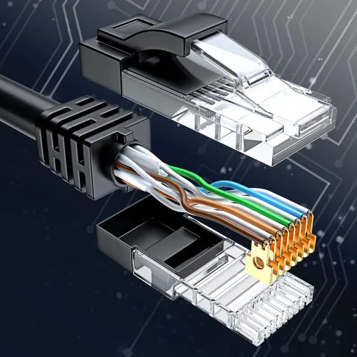 Vista 4 de Maximm Cable Ethernet Cat 6 de 30 pies, cobre 100% puro, cable LAN Cat6, cable de Internet, cable de conexión y cable de red, UTP (negro) de 30 pies
