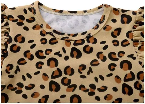 Vista 3 de Conjunto de ropa cálida con volantes y falda plisada para bebé niña
