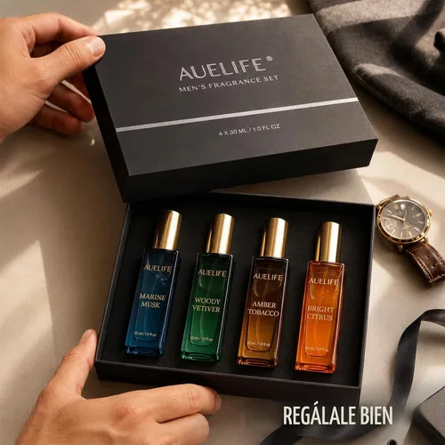 Vista 2 de Auelife Men's Perfume Gift Set, 4x30mL Cologne, Gifts for Father, Dad & Him